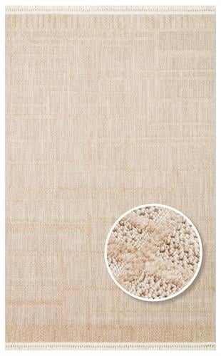 JOY JOY 03 BEIGE  Hav Toz Vermeyen Yumuşak dokulu Modern Makine Halısı