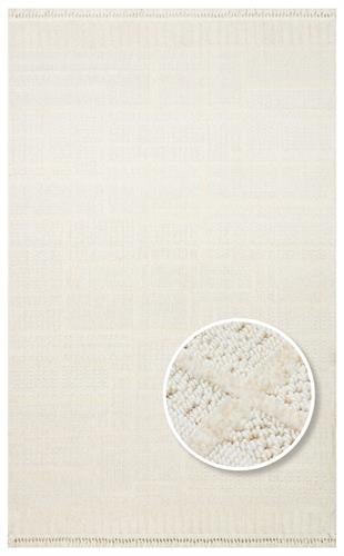 JOY JOY 03 WHITE  Hav Toz Vermeyen Yumuşak dokulu Modern Makine Halısı