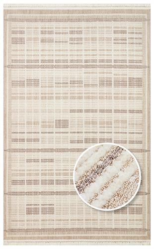 JOY JOY 04 BEIGE GREY  Hav Toz Vermeyen Yumuşak dokulu Modern Makine Halısı