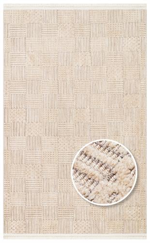JOY JOY 05 BEIGE GOLD  Hav Toz Vermeyen Yumuşak dokulu Modern Makine Halısı