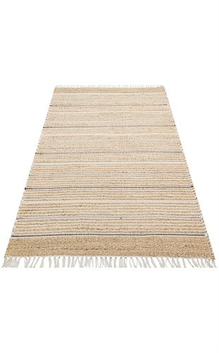 JUNO ECH 05 NAT.GREY  El Dokuma Naturel Jüt Hasır Halı