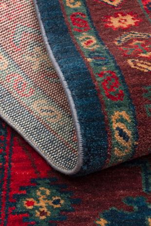 KADIM KDM 02 RED MULTY  Anadolu Motiflerine Sahip Yeni Zellanda Yünü İle Üretilen El Emeği Yüksek Kara Tezgah Halısı