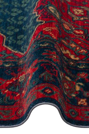 KADIM KDM 03 NAVY  Anadolu Motiflerine Sahip Yeni Zellanda Yünü İle Üretilen El Emeği Yüksek Kara Tezgah Halısı