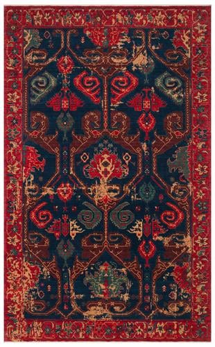 KADIM KDM 05 RED VINTAGE  Anadolu Motiflerine Sahip Yeni Zellanda Yünü İle Üretilen El Emeği Yüksek Kara Tezgah Halısı