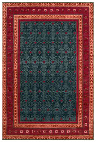 KADIM KDM 13 NAVY RED  Anadolu Motifli El Emeği Yüksek Yün Kara Tezgah Halısı