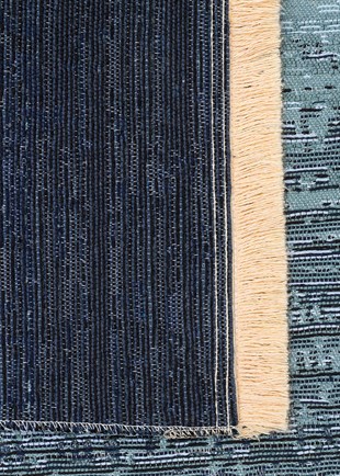 KUTNU KILIM KTN 01 ANTRASIT BLUE Modern Ombre Renk Geçişli Yıkanabilir Çift Taraflı Kilim