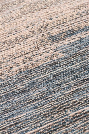 KUTNU KILIM KTN 03 BEIGE BLUE Modern Ombre Renk Geçişli Yıkanabilir Çift Taraflı Kilim