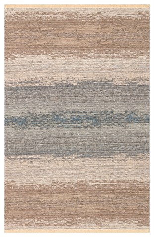 KUTNU KILIM KTN 03 BEIGE BLUE Modern Ombre Renk Geçişli Yıkanabilir Çift Taraflı Kilim