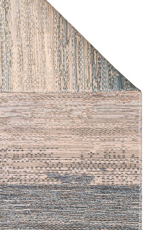 KUTNU KILIM KTN 03 BEIGE BLUE Modern Ombre Renk Geçişli Yıkanabilir Çift Taraflı Kilim
