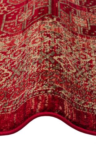 KYBELE KYB 03 RED Sıcak Renk Tonlu Otantik Makine Halısı