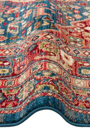 KYBELE KYB 05 NAVY RED XW Sıcak Renk Tonlu Otantik Makine Halısı