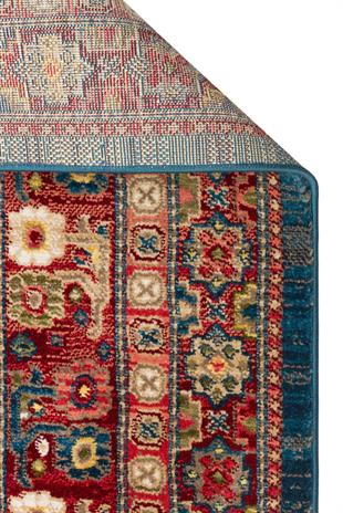 KYBELE KYB 05 NAVY RED XW Sıcak Renk Tonlu Otantik Makine Halısı