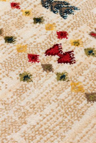 KYBELE KYB 06 CREAM XW Sıcak Renk Tonlu Otantik Makine Halısı