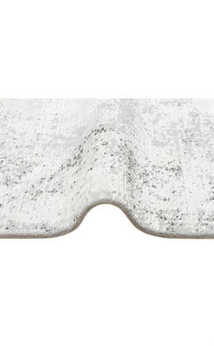LAGOS XW LGS 05 CREAM GREY XW  Hav Toz Vermez Eskitme Desenli Modern Makine Halısı