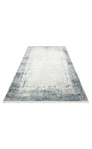 LAGOS XW LGS 06 CREAM GREY XW  Hav Toz Vermez Eskitme Desenli Modern Makine Halısı