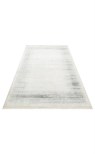 LAGOS XW LGS 08 CREAM SILVER XW  Hav Toz Vermez Eskitme Desenli Modern Makine Halısı