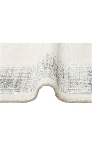 LAGOS XW LGS 08 CREAM SILVER XW  Hav Toz Vermez Eskitme Desenli Modern Makine Halısı