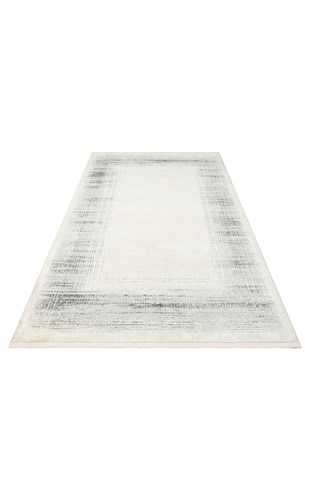 LAGOS XW LGS 08 CREAM SILVER XW  Hav Toz Vermez Eskitme Desenli Modern Makine Halısı