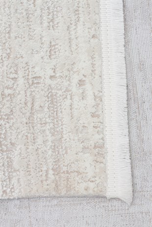 LAGOS XW LGS 24 CREAM BEIGE XW  Hav Toz Vermez Eskitme Desenli Modern Makine Halısı