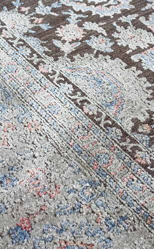 LAHOR LHR 01 PETROL  Özel Boyama İşlemi İle Üretilen Yüksek Alçak Dokuya Sahip Zengin Renkli Şık Salon Halısı