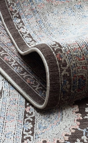 LAHOR LHR 01 PETROL  Özel Boyama İşlemi İle Üretilen Yüksek Alçak Dokuya Sahip Zengin Renkli Şık Salon Halısı