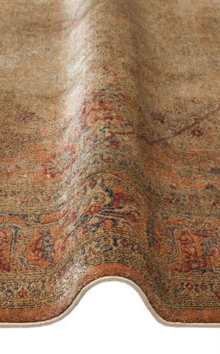 LAHOR LHR 02 BEIGE  Özel Boyama İşlemi İle Üretilen Yüksek Alçak Dokuya Sahip Zengin Renkli Şık Salon Halısı