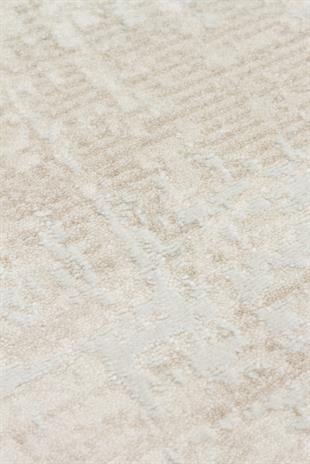 LEONA LNA 01 CREAM  Yumuşak Tuşeli Hav Toz Vermez Modern Makine Halısı
