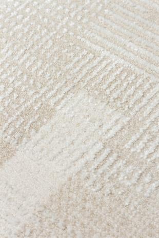 LEONA LNA 03 CREAM  Yumuşak Tuşeli Hav Toz Vermez Modern Makine Halısı