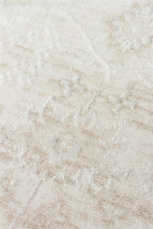 LEONA LNA 05 CREAM  Yumuşak Tuşeli Hav Toz Vermez Modern Makine Halısı