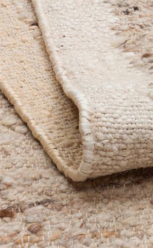 LHASA LHS 01 GREY CREAM  Yün ve Jüt ile Üretilen Örme El Dokuma Halı