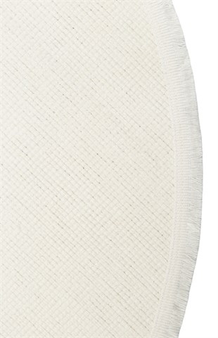 LIZA KILIM LIZ 01 WHITE Q  Hav Toz Vermez Kaymaz Tabanlı Yıkanabilir Düz Renk Kilim