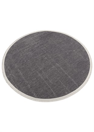 LIZA KILIM LIZ 02 ANTRASIT Q  Hav Toz Vermez Kaymaz Tabanlı Yıkanabilir Düz Renk Kilim