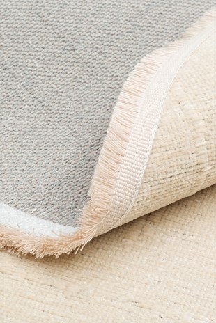 LIZA KILIM LIZ 02 BEIGE Q  Hav Toz Vermez Kaymaz Tabanlı Yıkanabilir Düz Renk Kilim