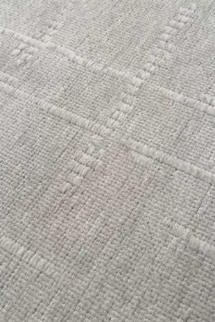 LIZA KILIM LIZ 02 GREY Q  Hav Toz Vermez Kaymaz Tabanlı Yıkanabilir Düz Renk Kilim
