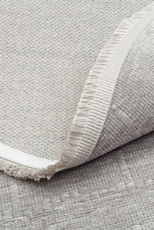 LIZA KILIM LIZ 02 GREY Q  Hav Toz Vermez Kaymaz Tabanlı Yıkanabilir Düz Renk Kilim