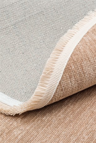 LIZA KILIM LIZ 02 VIZON Q  Hav Toz Vermez Kaymaz Tabanlı Yıkanabilir Düz Renk Kilim