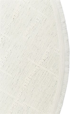 LIZA KILIM LIZ 02 WHITE Q  Hav Toz Vermez Kaymaz Tabanlı Yıkanabilir Düz Renk Kilim