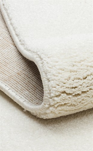 LOTTO LT PLAIN WHITE  Hav Toz Vermez Modern Sade Desenli Makine Halısı