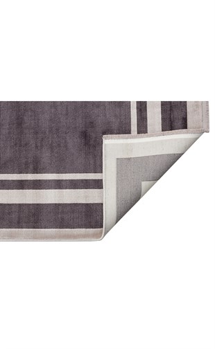 LUGANO LUG 02 ANTRASIT GREY  Art Deco Modern Bordürlü Yüksek Kalite Sık Dokuma Salon Halısı