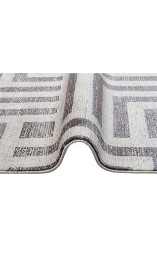 LUGANO LUG 04 GREY ANTRASIT  Art Deco Modern Bordürlü Yüksek Kalite Sık Dokuma Salon Halısı