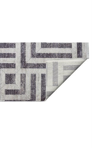 LUGANO LUG 04 GREY ANTRASIT  Art Deco Modern Bordürlü Yüksek Kalite Sık Dokuma Salon Halısı