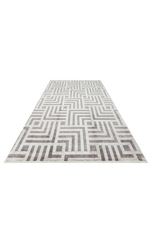 LUGANO LUG 04 GREY ANTRASIT  Art Deco Modern Bordürlü Yüksek Kalite Sık Dokuma Salon Halısı