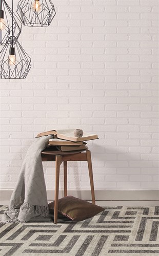 LUGANO LUG 04 GREY ANTRASIT  Art Deco Modern Bordürlü Yüksek Kalite Sık Dokuma Salon Halısı