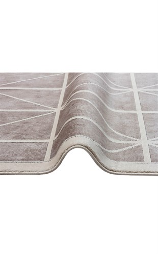 LUGANO LUG 05 GREY CREAM  Art Deco Modern Bordürlü Yüksek Kalite Sık Dokuma Salon Halısı