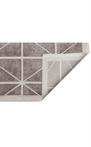 LUGANO LUG 05 GREY CREAM  Art Deco Modern Bordürlü Yüksek Kalite Sık Dokuma Salon Halısı