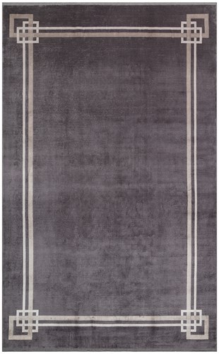 LUGANO LUG 07 ANTRASIT GREY  Art Deco Modern Bordürlü Yüksek Kalite Sık Dokuma Salon Halısı