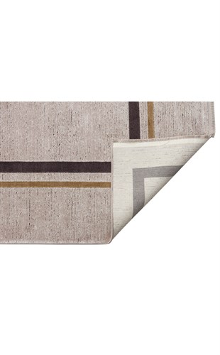 LUGANO LUG 07 GREY BLACK  Art Deco Modern Bordürlü Yüksek Kalite Sık Dokuma Salon Halısı