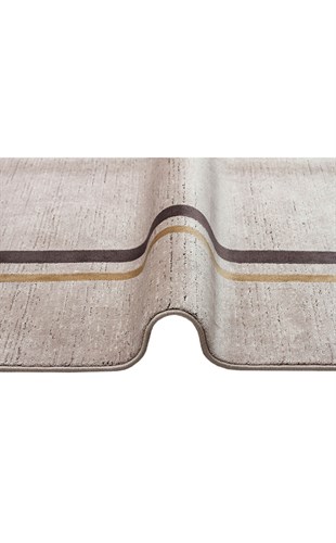 LUGANO LUG 07 GREY BLACK  Art Deco Modern Bordürlü Yüksek Kalite Sık Dokuma Salon Halısı