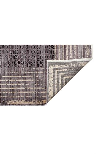 MAHAL MHL 01 ANTRASIT GOLD  Art Deco Desenli Yüksek Kalite Sık Dokuma Salon Halısı