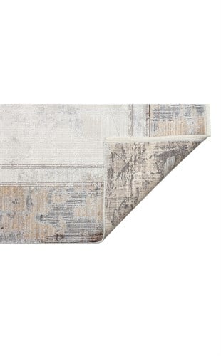 MAHAL MHL 03 CREAM ANTRASIT  Modern Desenli Yüksek Kalite Sık Dokuma Salon Halısı